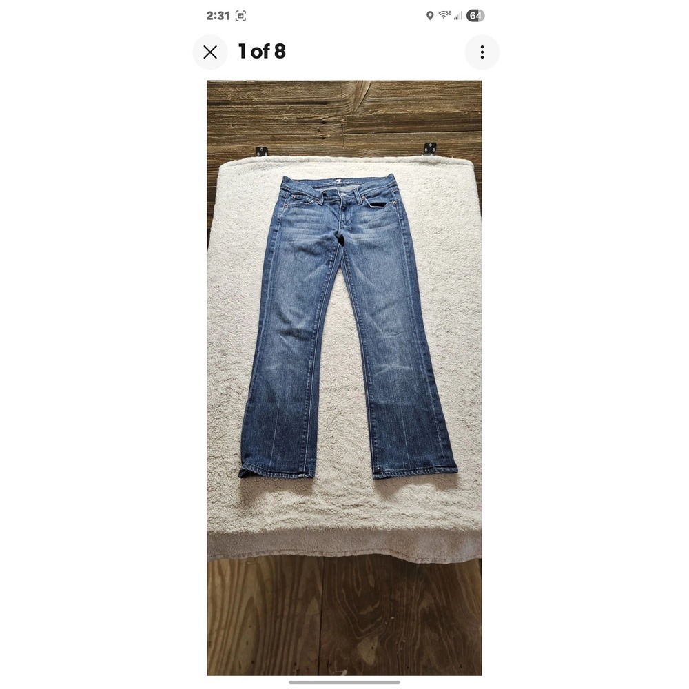 7 For All Mankind Roxanne Slim Bootcut Jeans Blue A Pocket Size‎ 27
